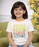 Somersault Cotton Knit Half Sleeves Recycle Reuse Renew Rethink Text Printed Tee - White