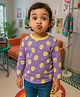 Somersault Cotton Knit Full Sleeves Lemons Printed Tee - Purple