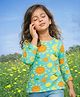 Somersault Cotton Knit Full Sleeves Sun & Lemons Printed Tee - Multi Colour