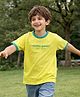 Somersault Cotton Knit Half Sleeves Nimbu Pani Text Printed Tee - Yellow