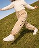 Somersault Cotton Knit Button Detailed Joggers - Beige