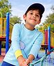 Somersault Cotton Knit Full Sleeves Game Set Match Text Printed Tee - Blue