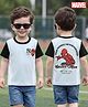 Babyhug Marvel Cotton Knit T-Shirt with Spiderman Graphic Half Sleeves Round Neck Multi Color 6-9 Months