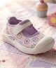 Hopits Floral & Strawberry Printed Velcro Closure  Ballerinas - Pink
