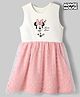 Babyoye Disney 100% Cotton Knit Sleeveless Frock With Minnie Mouse Graphic - Pink
