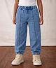 Somersault Solid Cotton Denim Washed Jeans - Blue