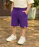 Somersault Cotton Knit Solid Shorts - Purple