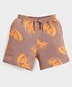 Somersault Cotton Knit Nimbu Text Printed Shorts - Brown