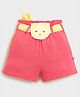 Somersault Cotton Woven Face Patch Detailed Shorts - Pink
