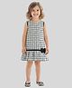 PinkCow Woven Sleeveless Checked Dress - White