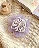 Takabee Floral Applique & Pearls Detailed Hair Clip - Pastel Purple