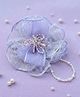 Takabee Floral Applique & Beads  Detailed Alligator Hair Clip - Lilac