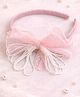 Takabee Beads Embellished Bow Applique Detailed Hair Band - Peach