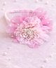 Takabee Pearls Embellished Floral Applique Detailed Hair Band - Dark Pink