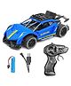 PARTEET 1:16 Scale RC Toy Car with Long Range 2.4 Ghz Joystick Remote Control - High Speed Durable Sports Vehicle with Rechargeable Battery - Ideal for Kids & Beginners (Blue)