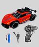 PARTEET 1:16 Scale RC Toy Car with Long Range 2.4 Ghz Joystick Remote Control - High Speed Durable Sports Vehicle with Rechargeable Battery - Ideal for Kids & Beginners (RED)