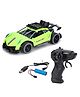 PARTEET 1:16 Scale RC Toy Car with Long Range 2.4 Ghz Joystick Remote Control - High Speed Durable Sports Vehicle with Rechargeable Battery - Ideal for Kids & Beginners (GREEN)