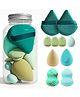 Gleva Reusable Makeup Blender Set with Jar, Soft Latex-Free Makeup Sponges for Foundation, Concealer, Contour & Powder.