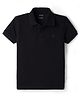 Doreme Cotton Woven Half Sleeves Polo T-Shirt - Black