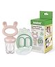 haakaa Freeze-N-Feed Mini Combo Silicone Feeder & Tray For Teething & Feeding - Blush