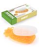 haakaa Pineapple Silicone Nibble Tray For Safe Self Feeding & Teething Aid - Tangerine
