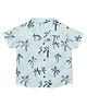 MINI KLUB Viscose Rayon Woven Half Sleeves Palm Trees Printed - Green