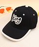 KIDLINGSS Cotton King Text Embroidered Baseball Cap - Black - Circumference 53 - 56 Cm