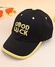 KIDLINGSS Cotton Good Luck Text Embroidered Baseball Cap - Black - Circumference 52 - 54 Cm