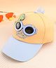 KIDLINGSS Dinosaur & Glasses Applique Detailed Cap - Yellow Circumference 50 - 53 Cms
