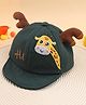 KIDLINGSS Cotton Giraffe Embroidered Baseball Cap - Dark Green - Circumference 47 - 50 Cm
