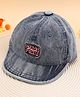 KIDLINGSS Stars Power Text Embroidered Denim Cap - Blue - Circumference 48-50 Cms