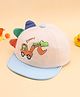 KIDLINGSS Dinosaur & Bulldozer Embroidered Cap - Beige - Circumference 46-49 Cms