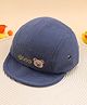KIDLINGSS Corduroy Good Text & Bear Embroidered Cap - Blue - Circumference 50 - 52 Cm
