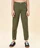 Coolsters by Pantaloons Cotton Woven Solid Pants - Olive Green