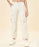 Coolsters by Pantaloons Cotton Woven Solid Cargo Style Joggers - Cream