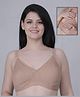 Fabme Blended Woven Solid Maternity Bra - Brown