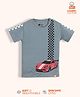 Orange Sugar 100% Cotton Knit Half Sleeves Race Car Printed Tee - Grey