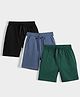 Orange Sugar 100% Cotton Knit Pack Of 3 Solid Shorts - Multi Colour