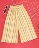Akkriti by Pantaloons Cotton Flax Woven Striped Palazzo - Yellow