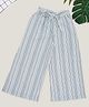 Akkriti by Pantaloons Cotton Flax Woven Striped Pant - Blue