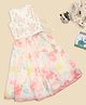 Akkriti by Pantaloons Cotton Woven Sleeveless Floral Embroidered Lehenga Choli Set - Cream