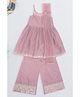 Akkriti by Pantaloons Woven Sleeveless Sequin Embellished Floral Embroidered Kurti Salwar Set With Dupatta -  Lilac