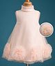 Mark & Mia Woven Sleeveless Party Dress With Floral Applique - Peach