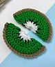 Little Peas Kiwi Applique Detailed Hair Clips - Dark Green
