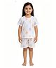 Tiny Hugs Cotton Knit Half Sleeves Nautical Theme Printed Coordinating Tee & Shorts Set - White