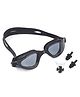 ROVARS Solid Swimming Googles With Ear Pins - Black