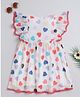 Bright Stars KIDSWEAR Mesh Knit Half Flutter Sleeves Floral Printed Dress - Multi Colour