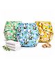TUMMY Reusable Cloth Diapers Leak-Proof, 100% Cotton, Adjustable with 3 Inserts  Pack of 3.