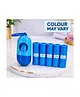 Joy Buzz Baby Disposable Diaper Bags With Dispenser Waste 5 Refill Rolls/75 Bags Convenient Quick Disposal Trash Leak And Odours Proof (Blue)