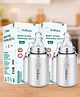 Kidbea Steel Baby Feeding Bottle 150ml | Baby Milk Bottle with Advanced Anti Colic Valve, Bpa Free, Soft Silicone Nipple, Wide Neck for Newborn & Infant Kids (Pack of 2)